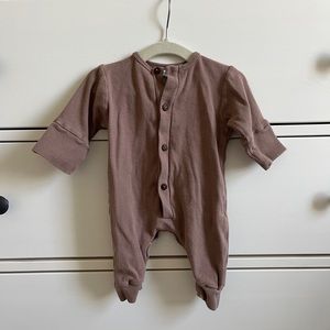 KINDLY the Label one piece, taupe color, 0-3 month